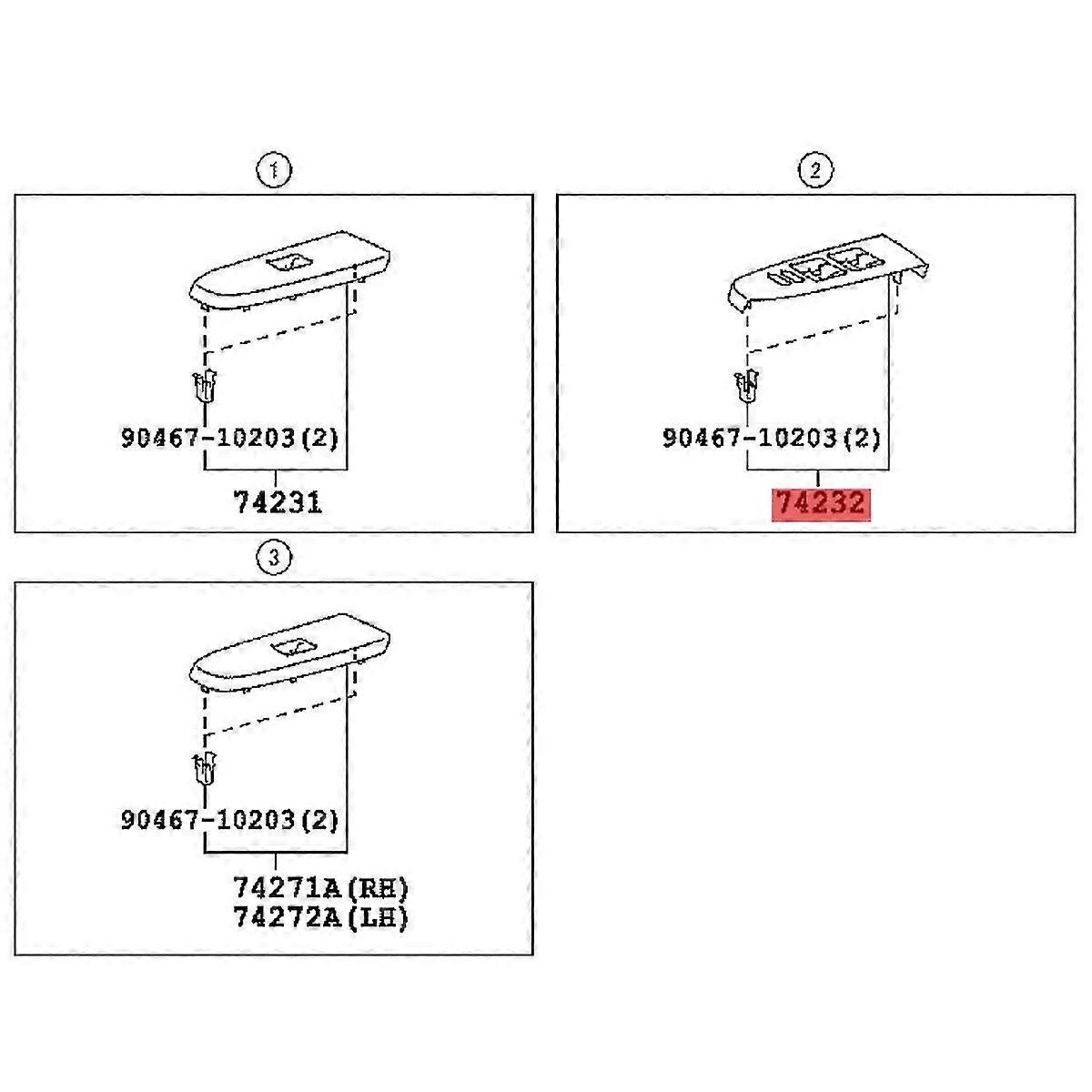 1Set/4Pcs Car Door Armrest Switch Trim Panel for 2010-2017 Window Lift Switch Button Cover 74232-0P040/74231-0P040