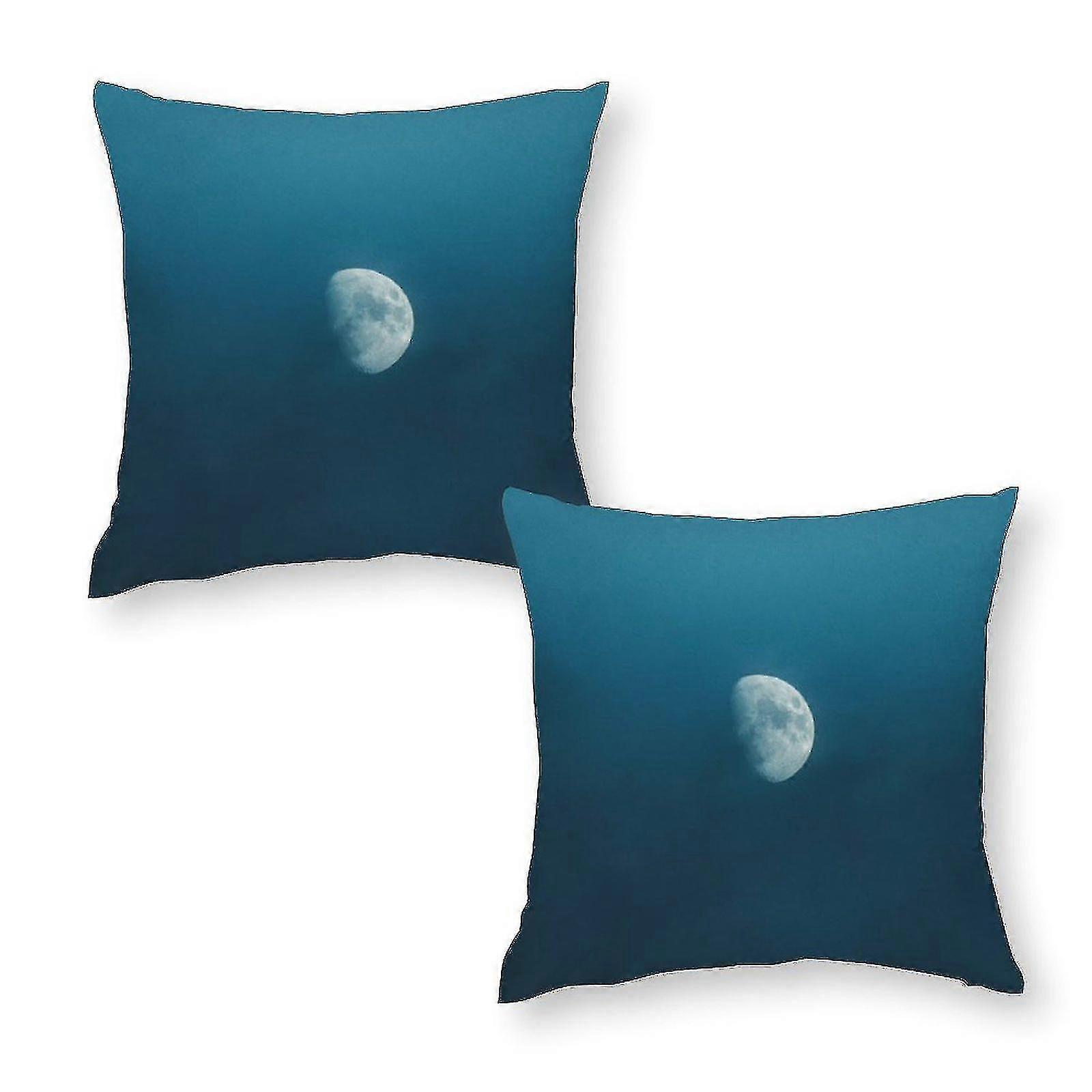 Waxing Moon Throw Pillow Covers Set