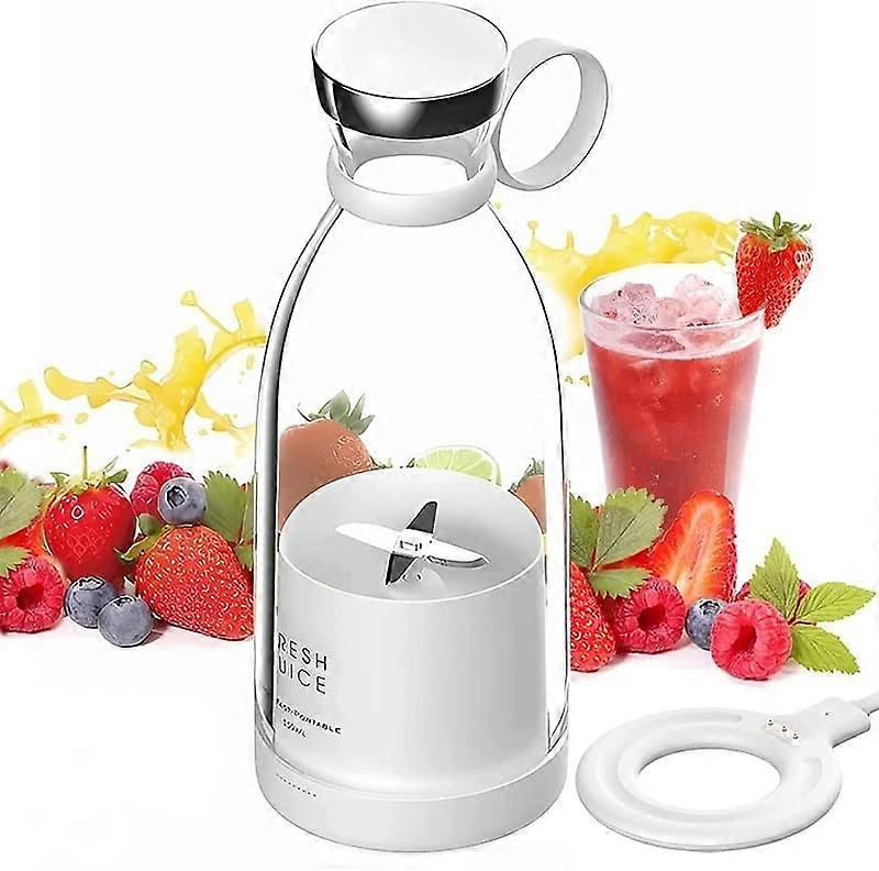 Portable Blender Wireless Juice Smoothie Maker Personal Fresh Juice Mixer Bottle To Go with USB and Wireless Charging, Milkshakes 350 ml, for Travel,