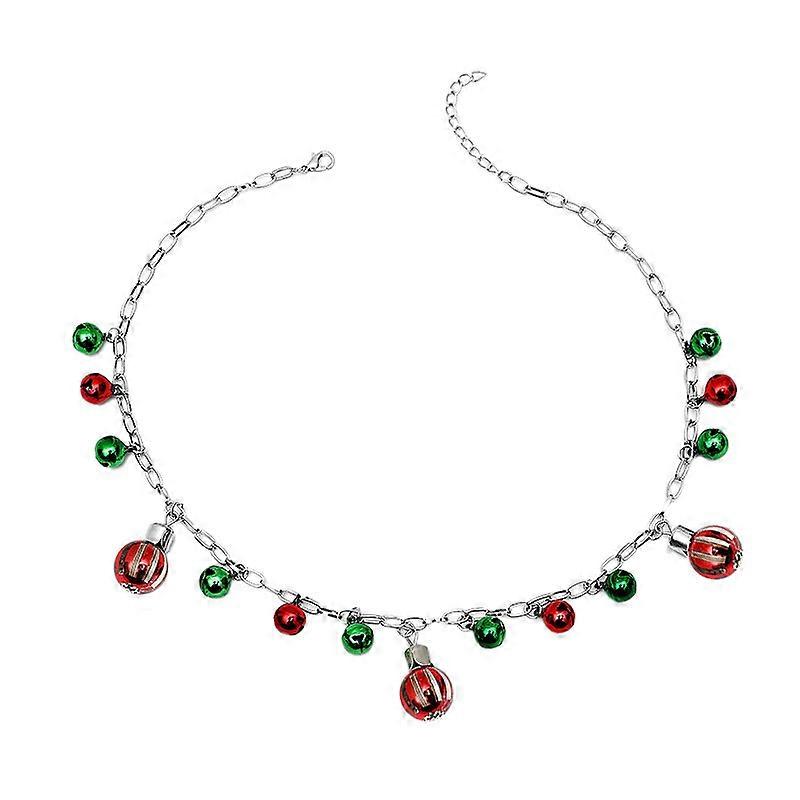 1pc Christmas Necklace Glitter Beaded