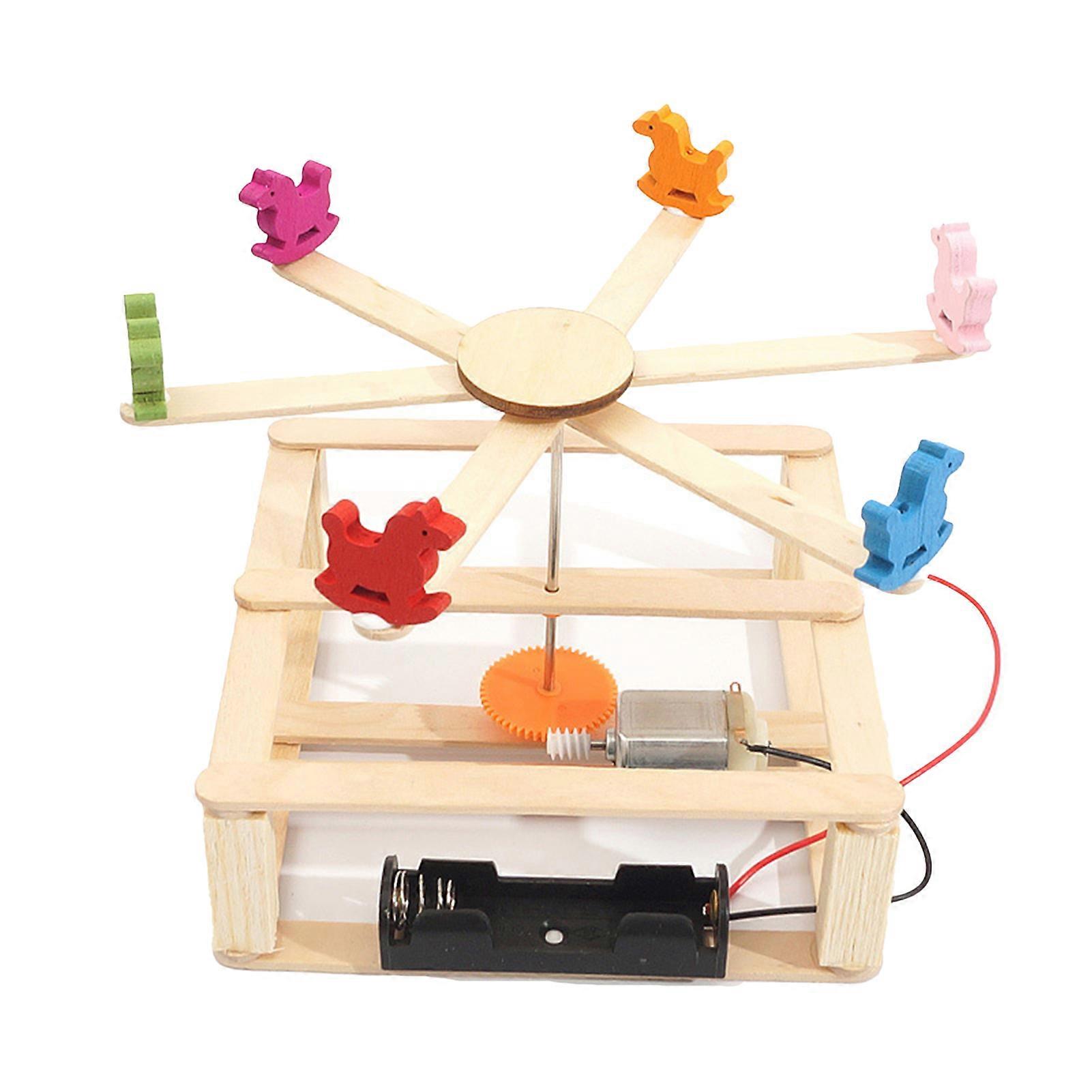1 Set Teaching Demonstration Toys Problem-solving Ability Prevent Game Addiction Electric DIY Merry-go-round Physical Toys Kids Toys