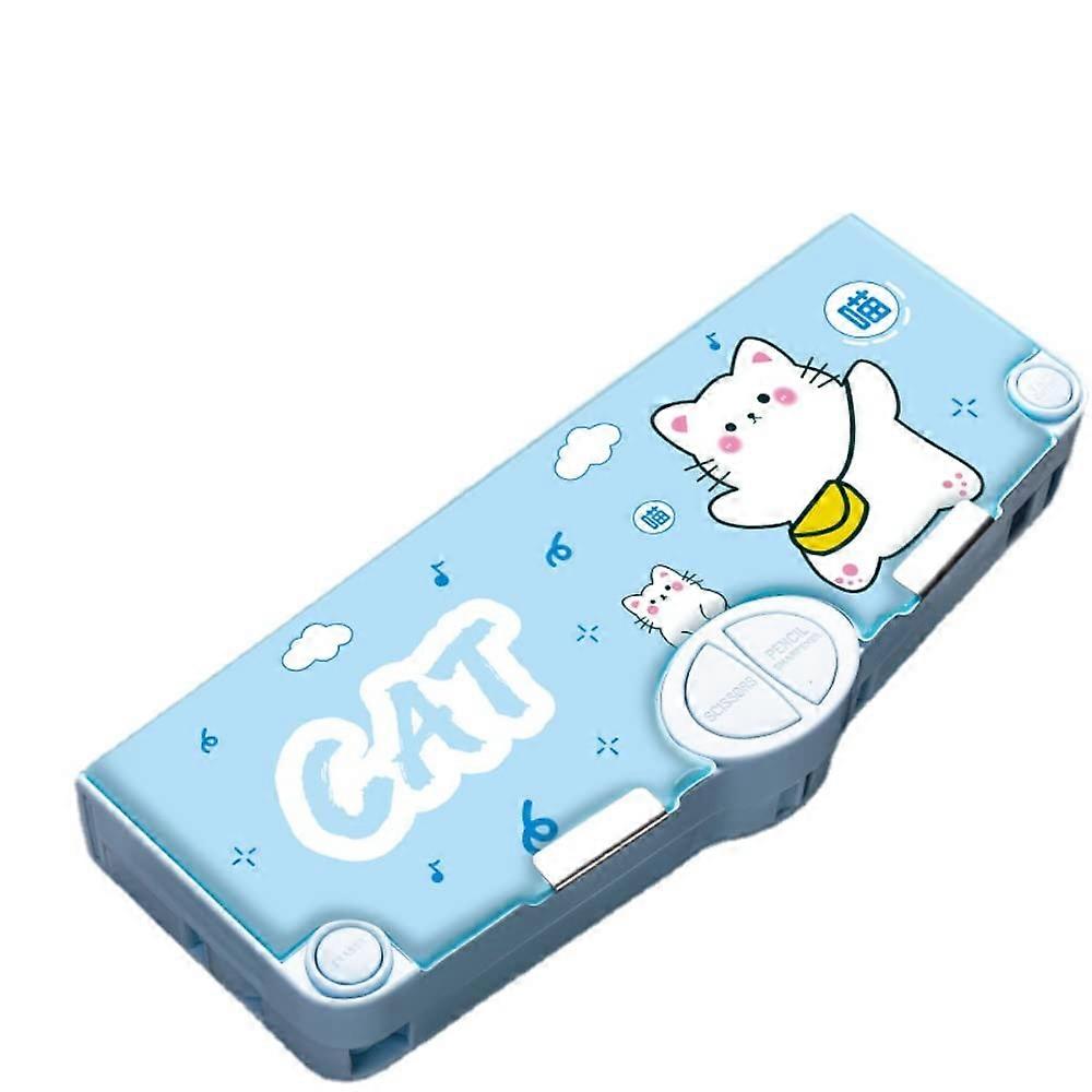Multifunctional Stationery Box Automatic Pencil Box for Primary School Students Creative Large-Capacity Pencil Box