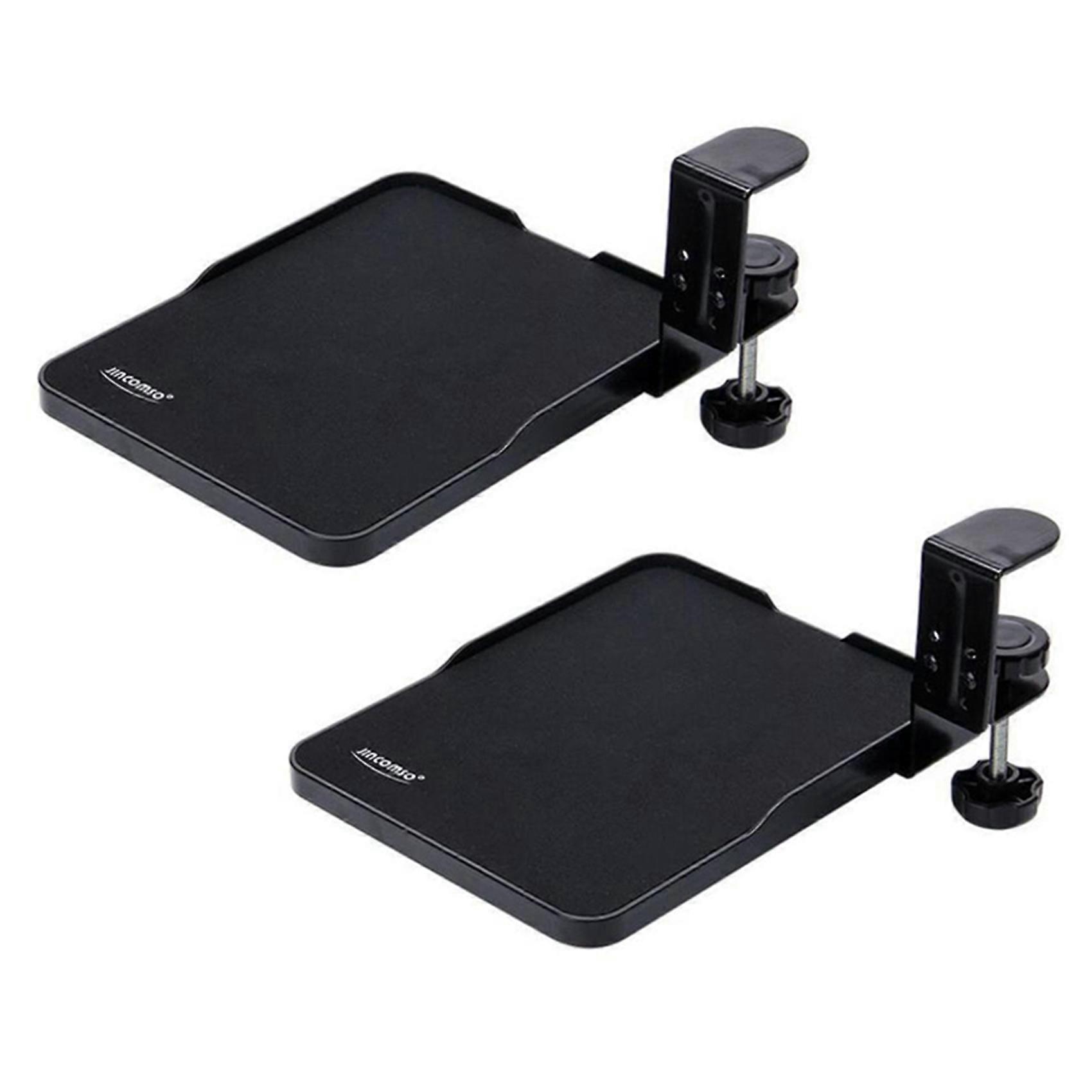 2X Keyboard Mouse Tray, Rotating Tray and Mouse Pad, Can Be Used for Storage Box and Hiding Under t