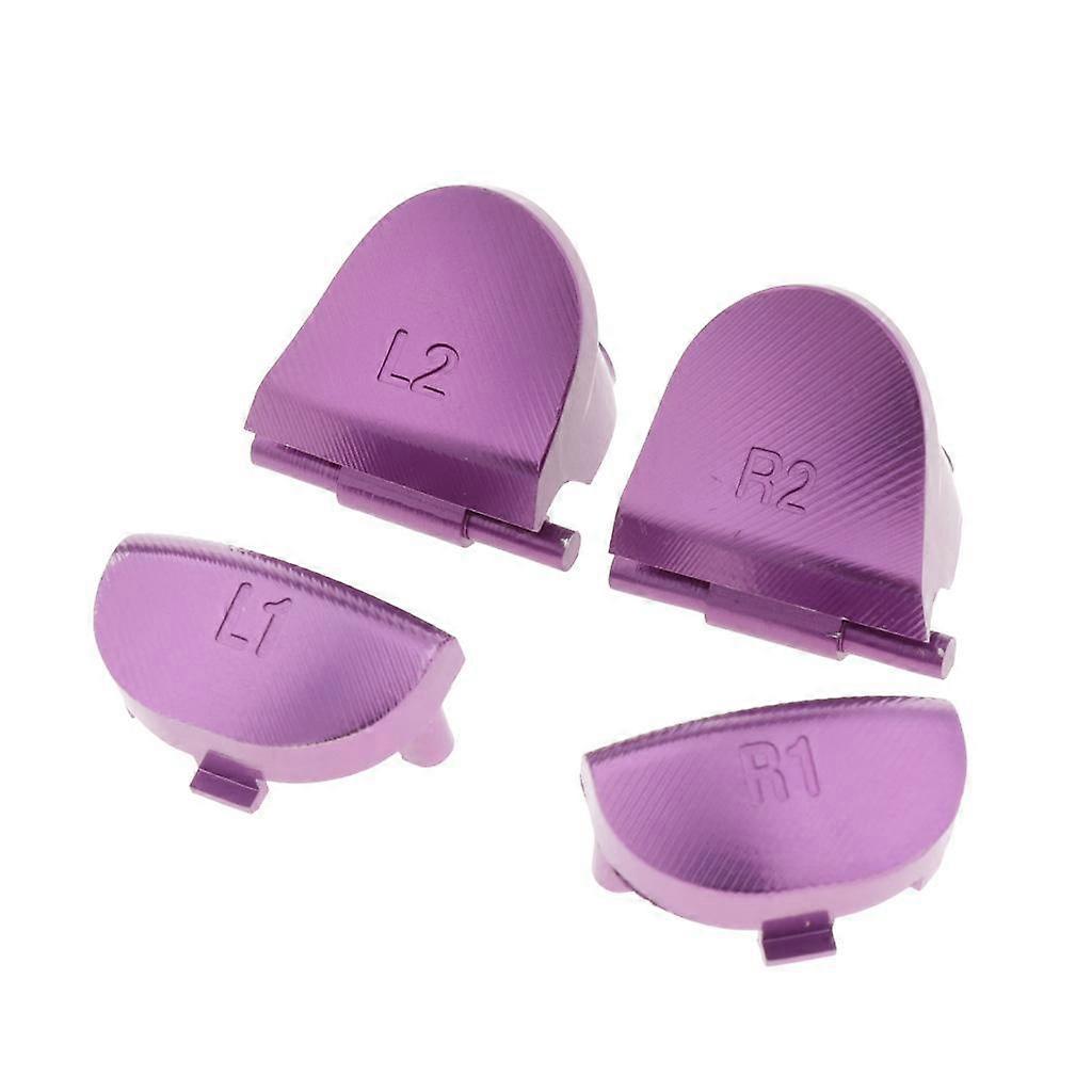 Aluminum L1 R1 L2 R2 Trigger Buttons for Sony PS4 Controllers Purple
