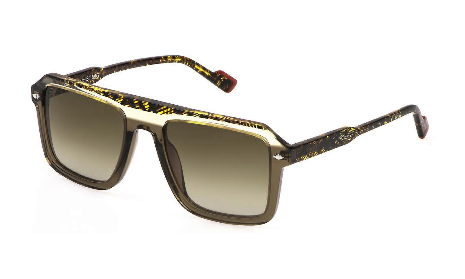 Okulary przeciwsłoneczne Sting SST519V 090Y brązowe OLIVA LUCIDO 54/20/145 MAN