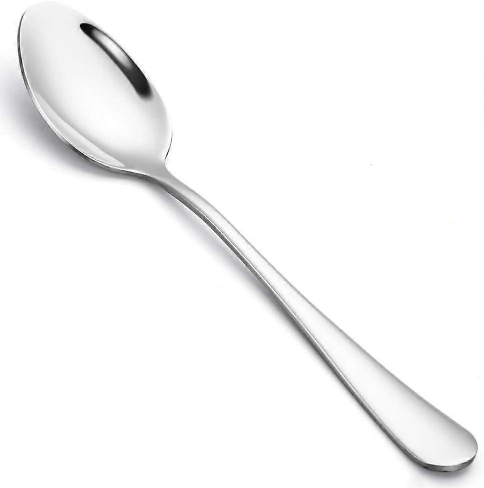 Colheres de chá de 12 peças Premium Food Grade Silverware Spoons, Prata 6,7 Polegadas