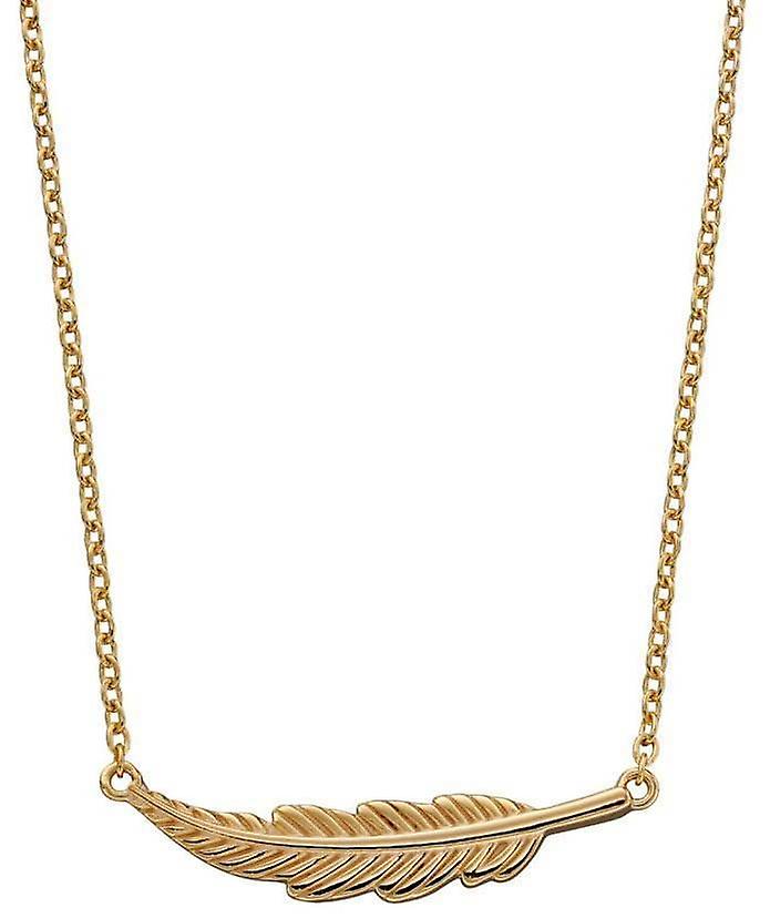 Beginnings Feather Necklace - Yellow Gold