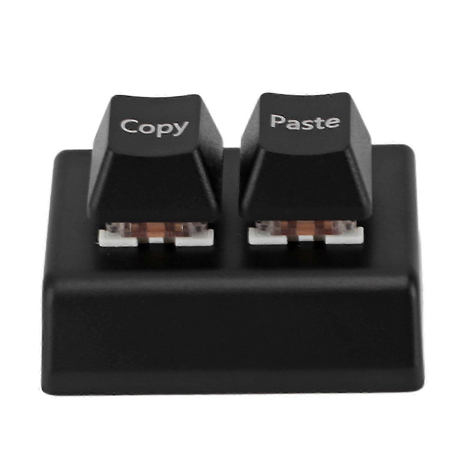 Programmable Keypad 2 Keys Copy Paste Red Switch USB C Connection Mini Mechanical Keypad for Gaming Office Media
