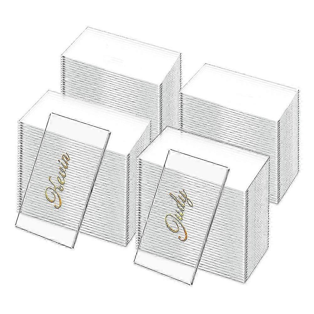120pc Clear Acrylic Place Cards Acrylic Table Number Card Blank Acrylic Name Plate For Wedding Diy Table Setting Banquet