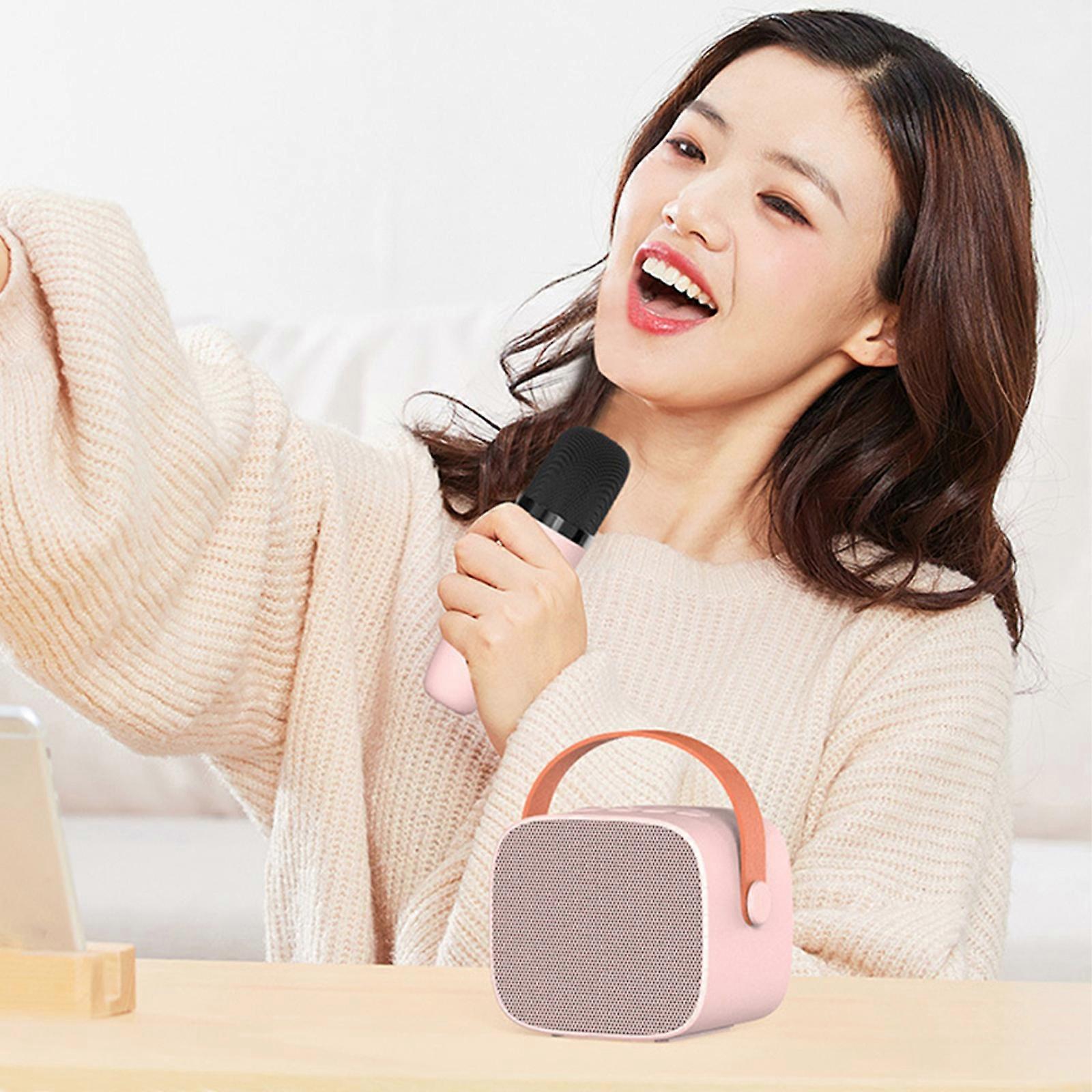 New Portable Bluetooth Speaker With Microphone Portable K-song Family Party KTV Outdoor Camping Wireless Bluetooth Mobile Speaker,Support TF/AUX/U-dis