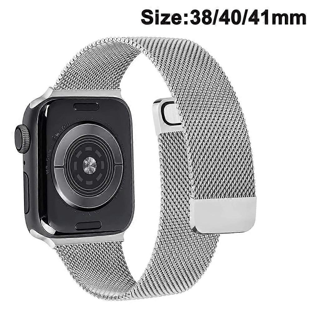 Two-section Metal Iwatch Strap-38/40/41 Silver