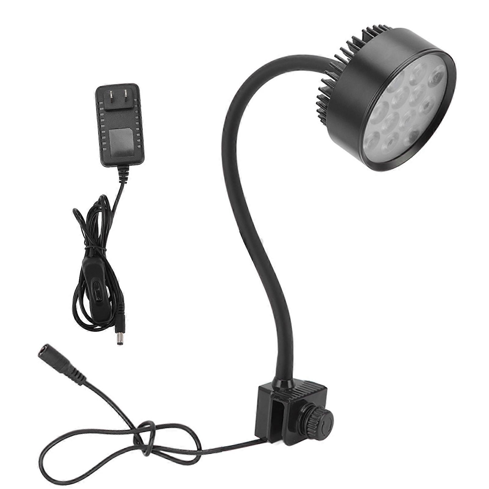 Clip On Aquarium Light Aluminum 12W 12 LED Beads 3 Colors Fish Tank Illumination Tool with Gooseneck US Plug 110220V