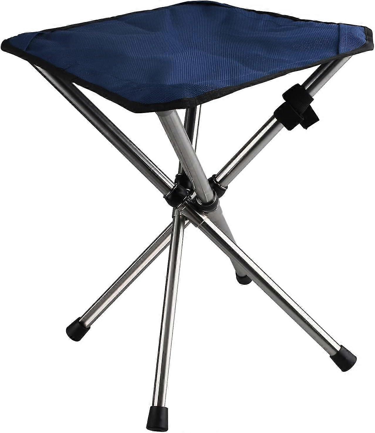 blue L)folding Stool Camping Fishing Seat Collapsible Tripod