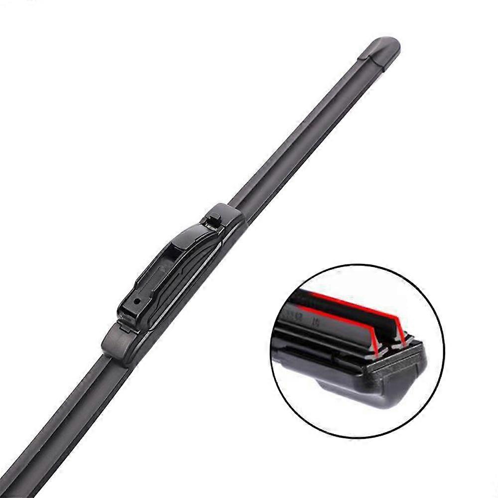 Car Windshield Wiper blades Universal Soft Double layer Rubber Frameless Bracketless Front Windscreen Brushes Washer Accessories