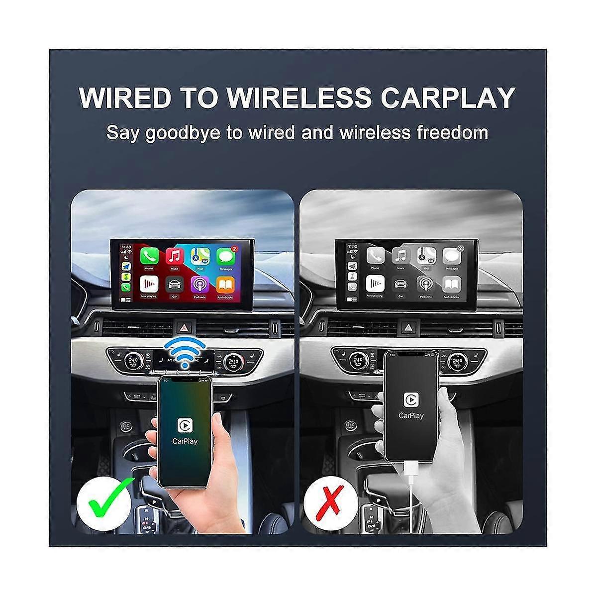 Wireless Android Auto Carplay Adapter Upgrade 5ghz Wifi Carplay Dongle For Wired Carplay Car Conver