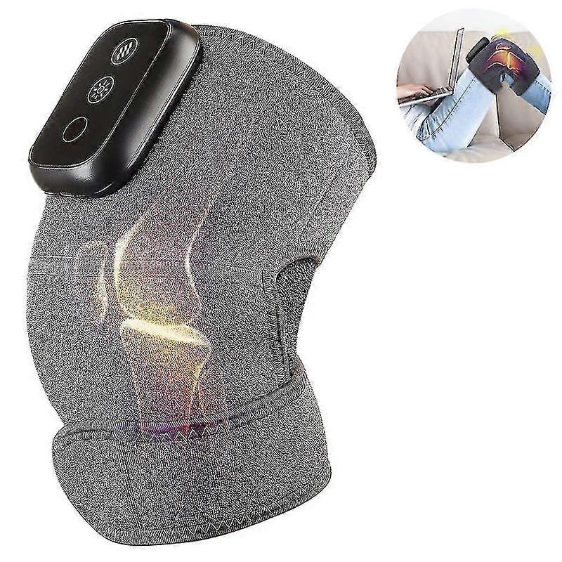 1 Pcs Heated Knee Massager Heated Knee Brace Wrap , Wireless Vibration
