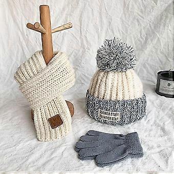baby hat scarf glove set children's warm wool hats and scarves