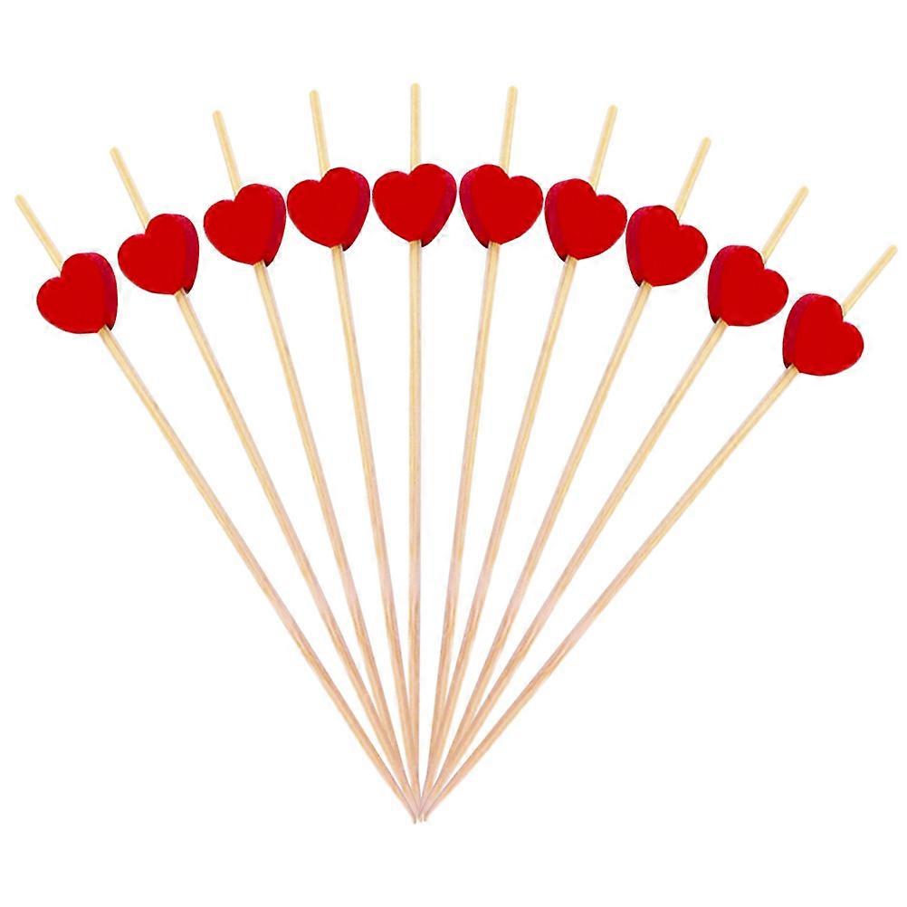 100 buc scobitori decorative inima Cupcake Topper fructe scobitori bambus fructe bastoane alimente scobitori