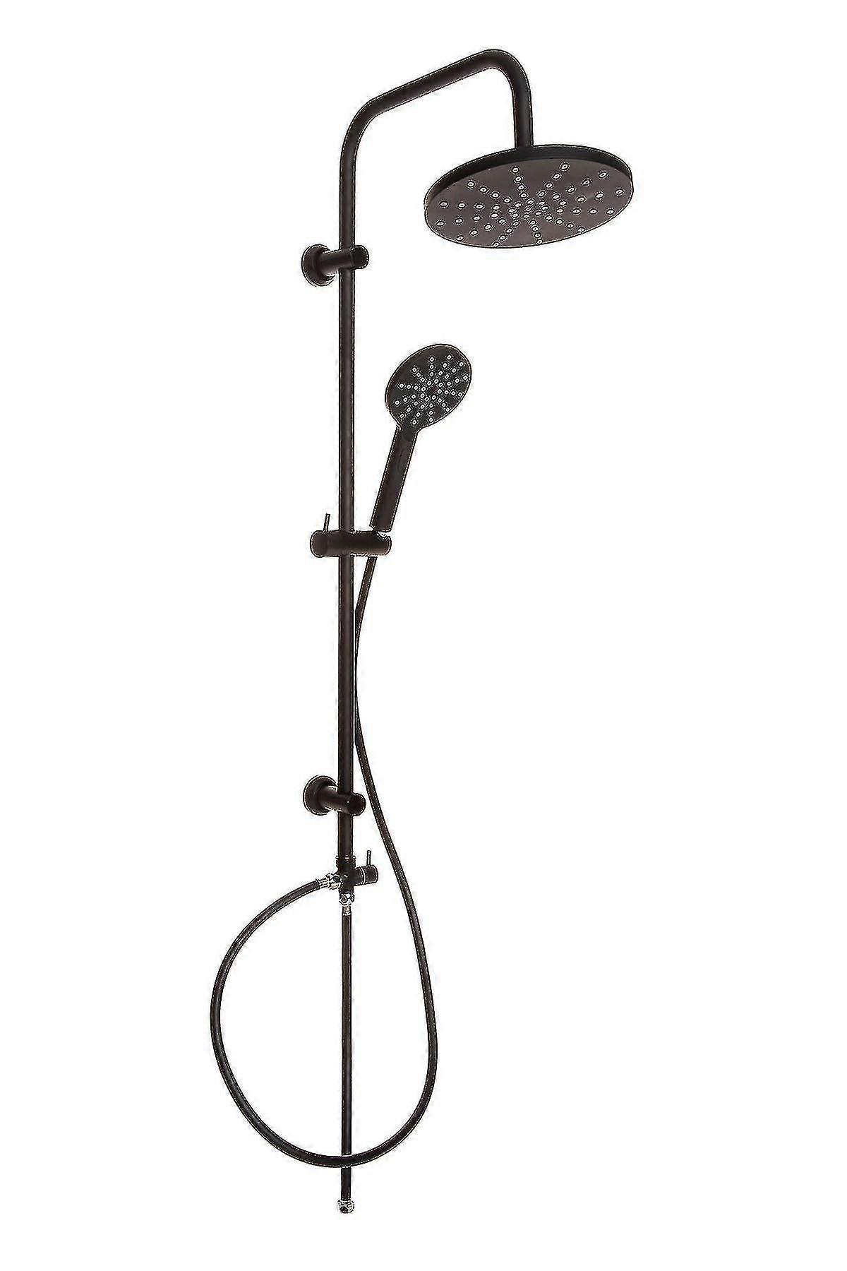 Shower Column Multi Function Showerhead Large Sliding Rainfall Black Colour