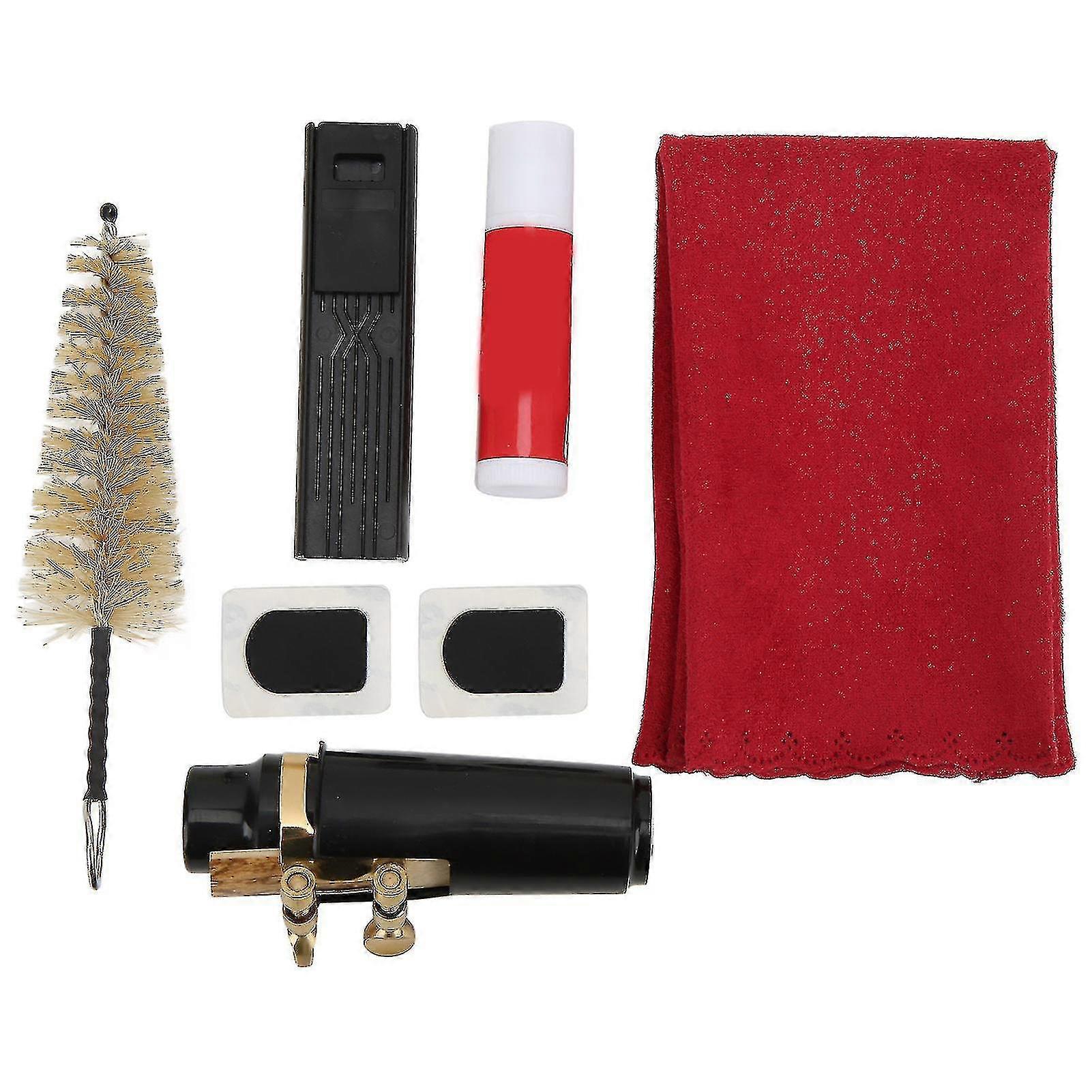 Soprano Saxophone Mouthpiece Kit - Maintenance Set with Brush Ligature and Cork Grease