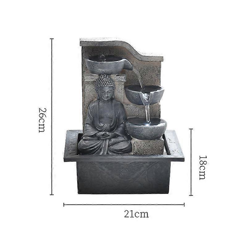 Redkid Bouddha Fontaine Cascade de table Fengshui Méditation Relaxant Décoration Intérieure Kit Casc