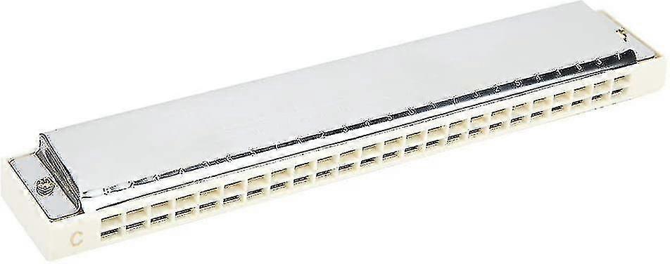 C Key Harmonica Boccaio Professionale Armonica Armonica Arpa Diatonica C Key Piastra di copertura in acciaio inossidabile 24 fori (bianco)-ZZY