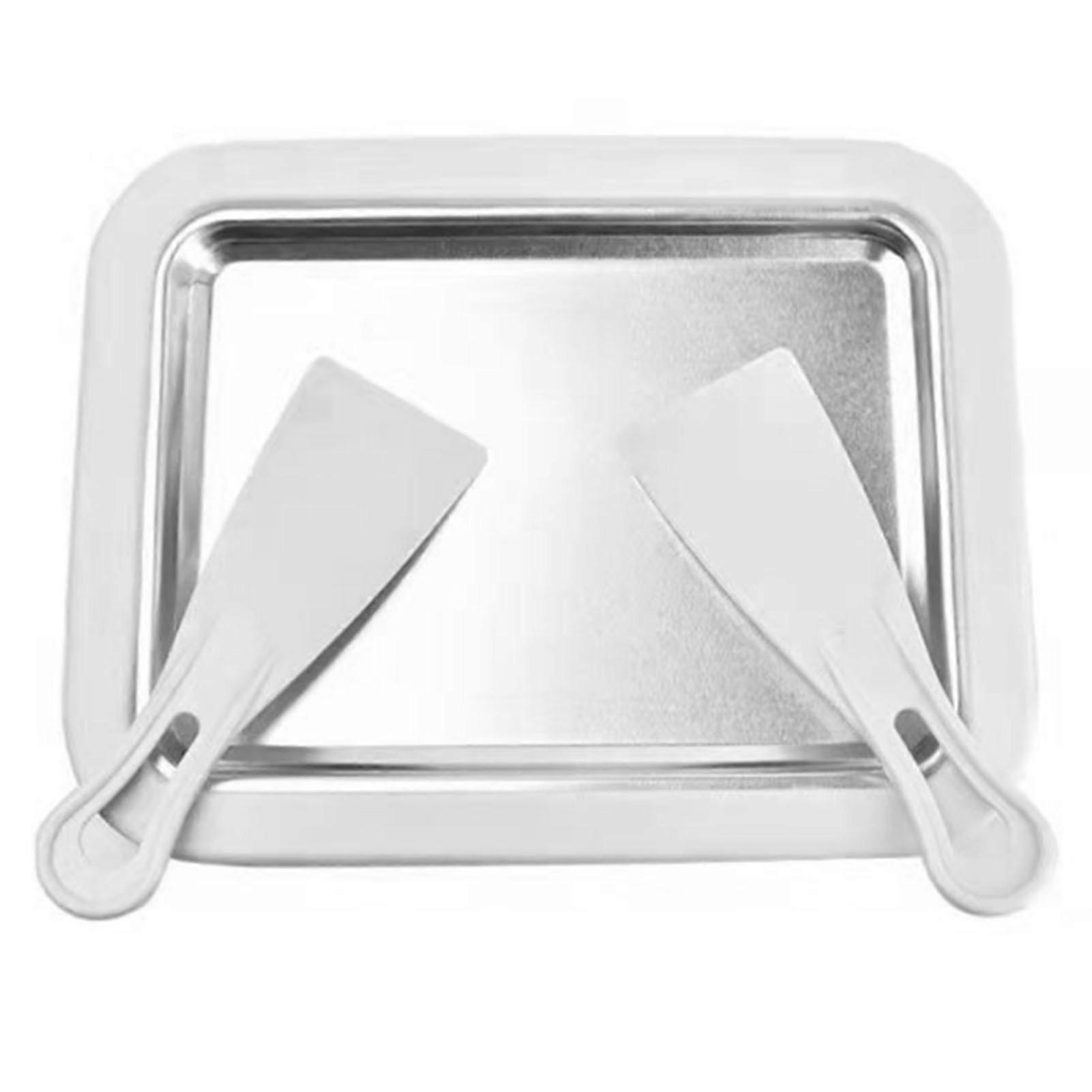 Fried Ice Cream Plate Aluminum PP Ice Cream Roll Maker with Scrapers for Home Children