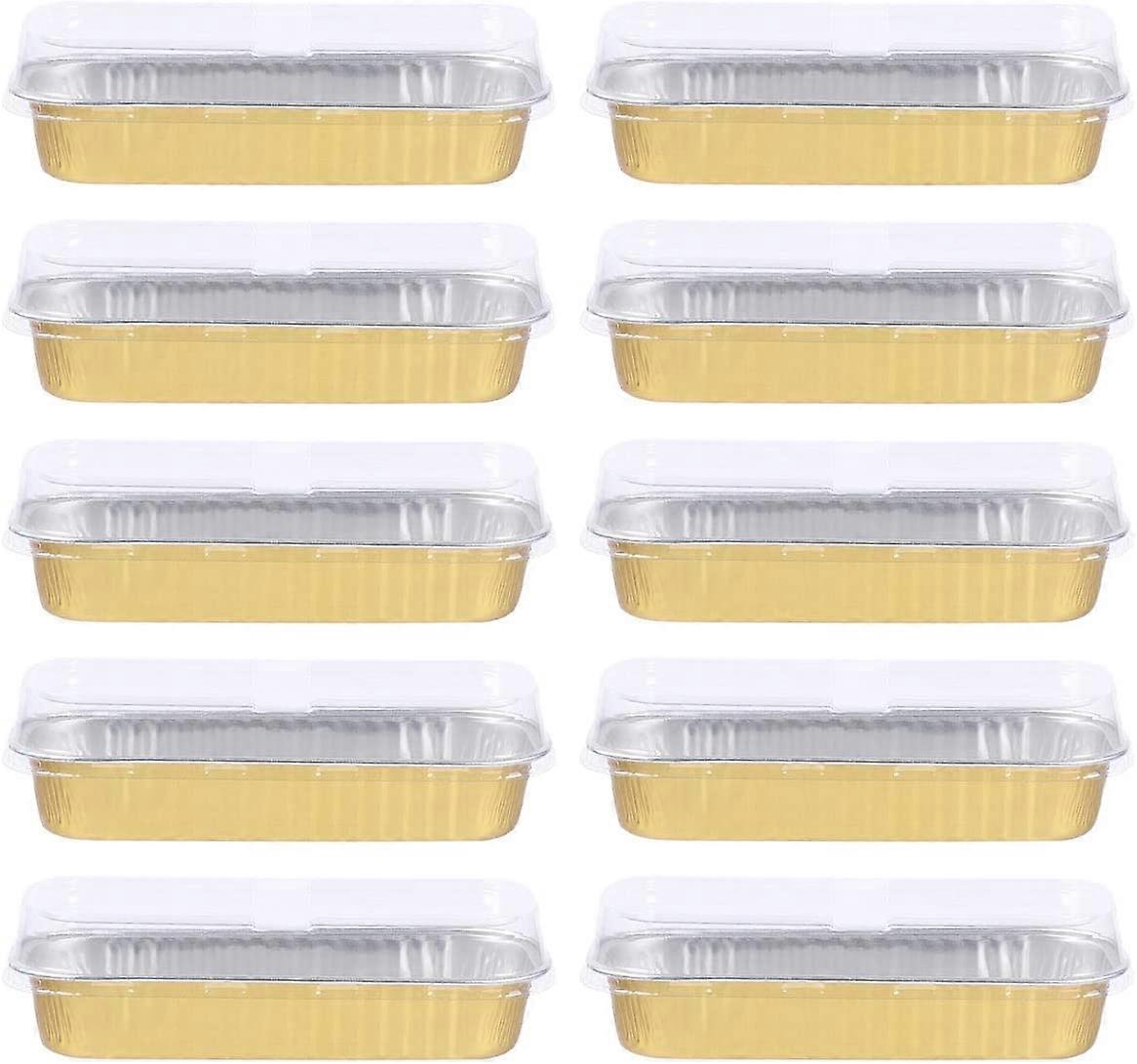 Althee 10Pcs Aluminum Foil Disposable Baking Boxes. Rectangular Aluminum Foil Baking Boxes Disposable