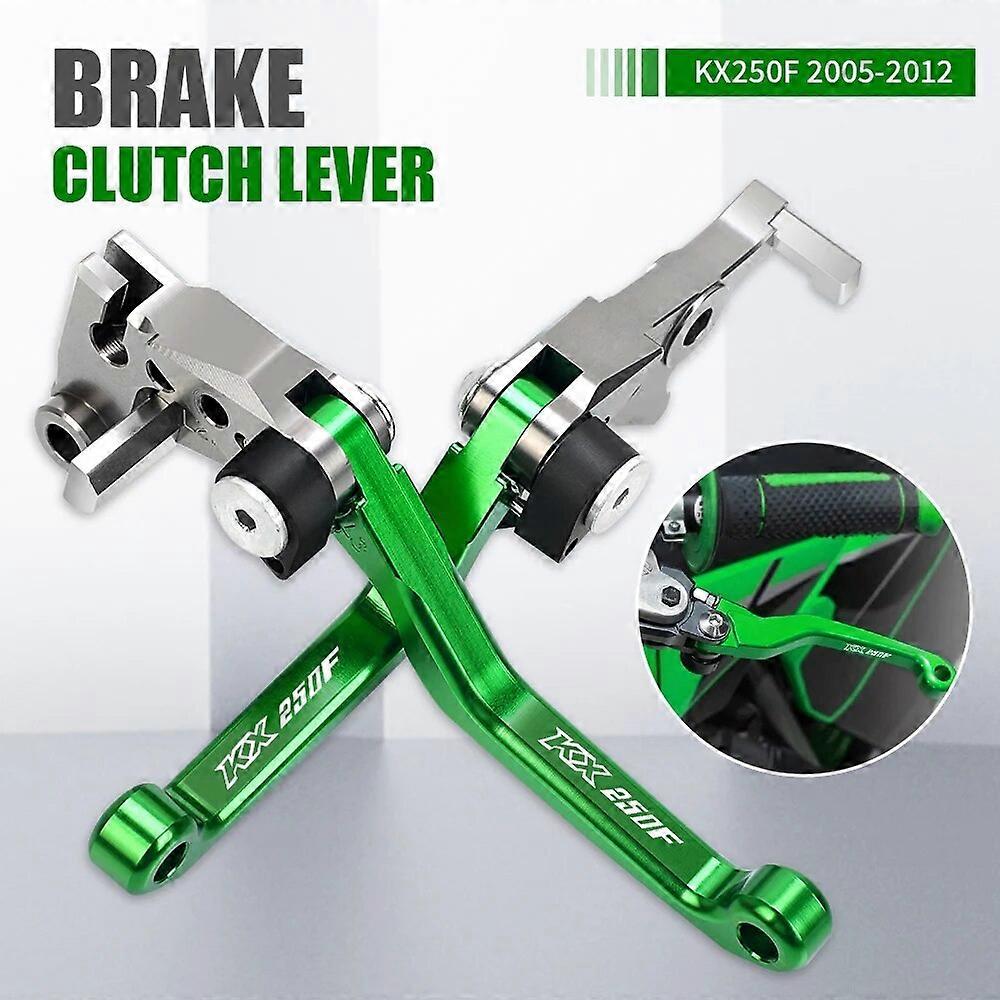 Folding handbrake Pivot dirt Bike Brake Clutch Lever Handle For Kawasaki KX250F KXF 250 2005 2006 2007 2008 2009 2010 2011 2012Motor Vehicle Brake Ser