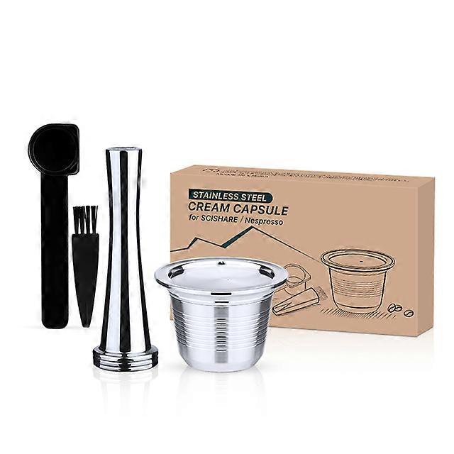 NEW Reusable Coffee Capsule for SCISHARE & Xiaomi Filter Stainless Steel Refillable Cup Maker Crema Pods Spoon