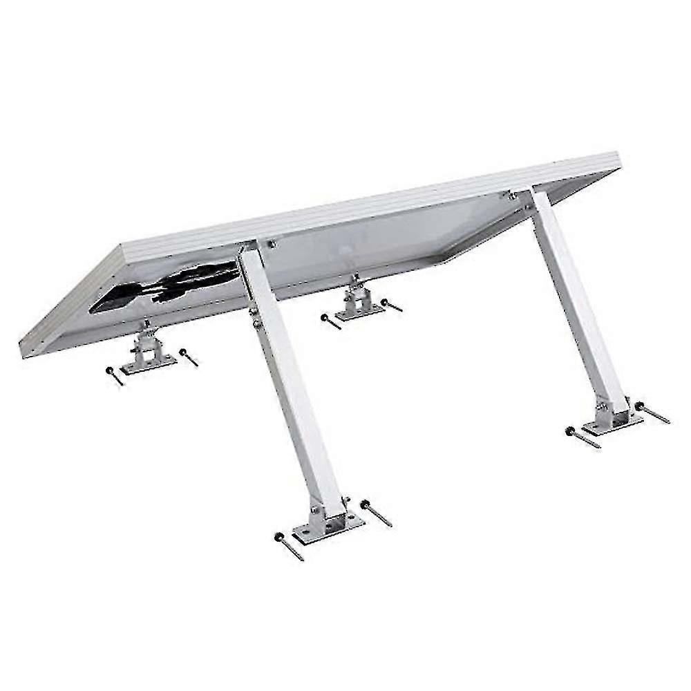 Support Pv de console à montage solaire avec profilé en aluminium rotatif d’angle, support de module solaire 15-30 montage de toit plat réglable individuellement Assemblage