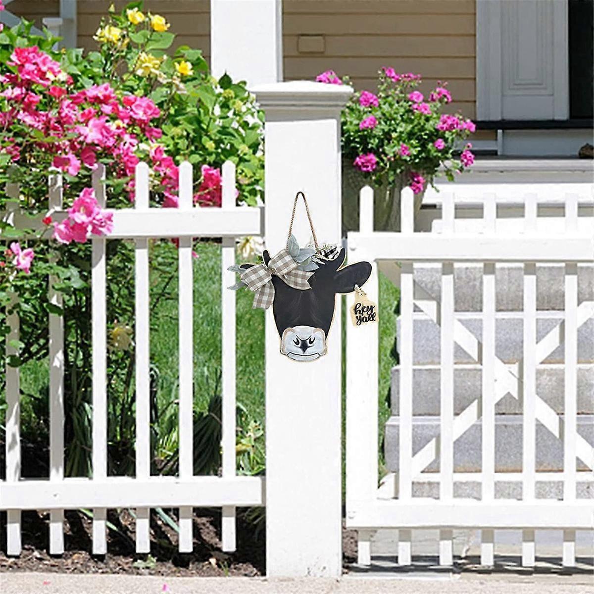 Highland Kuh Türklopfer Aus Messing - Rustikaler Dekoklopfer Für Haustüren