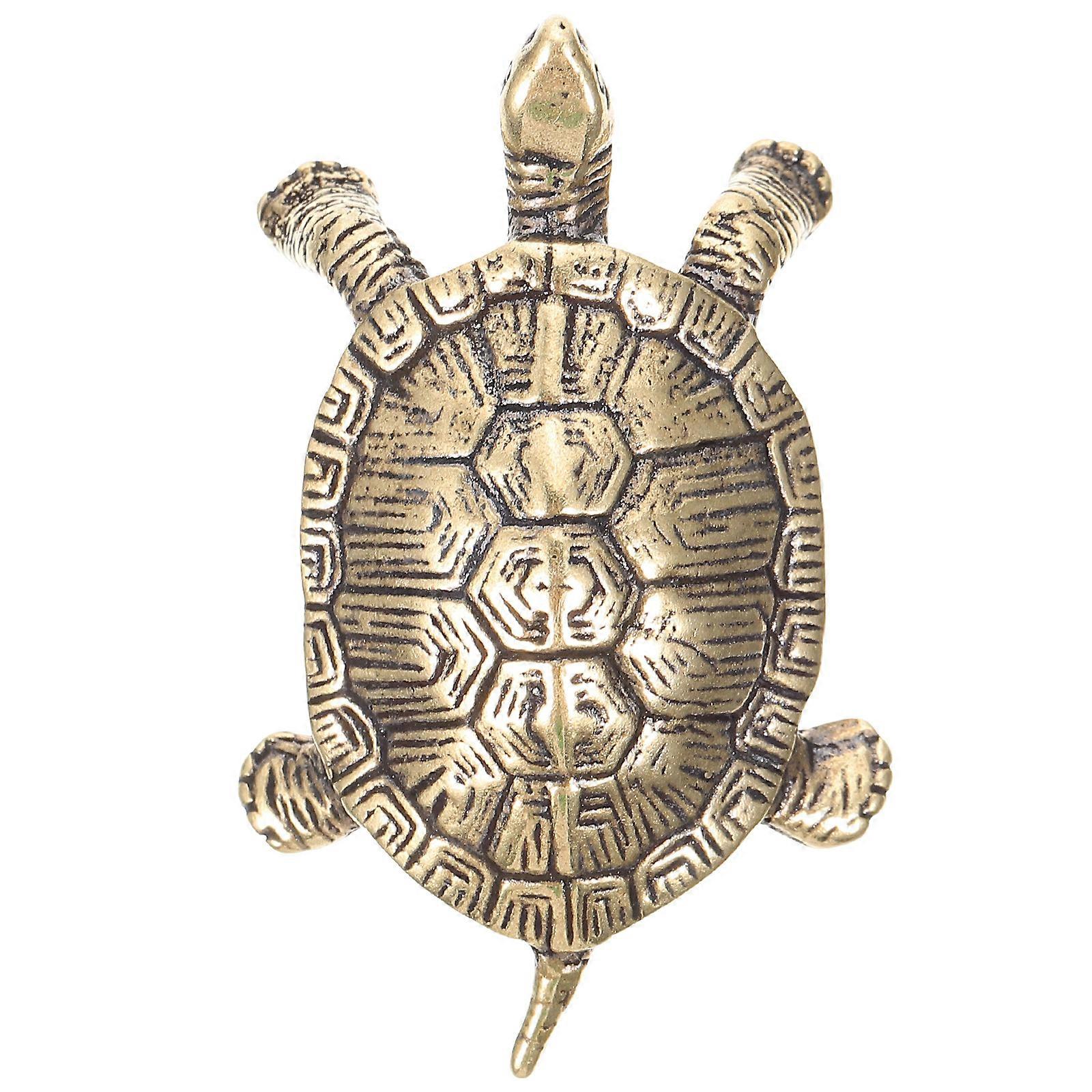 Brass Turtle Craft Desktop Tortoise Decor Retro Tortoise Modeling Ornament