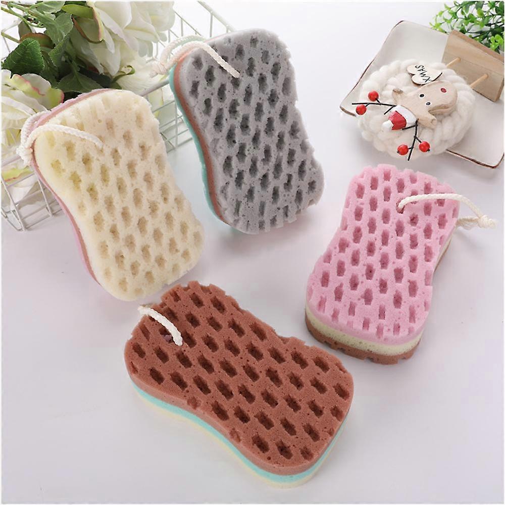 4 Pieces Bath Sponge Shower Sponge Soothing Body Sponge for Cleansing and Exfoliating