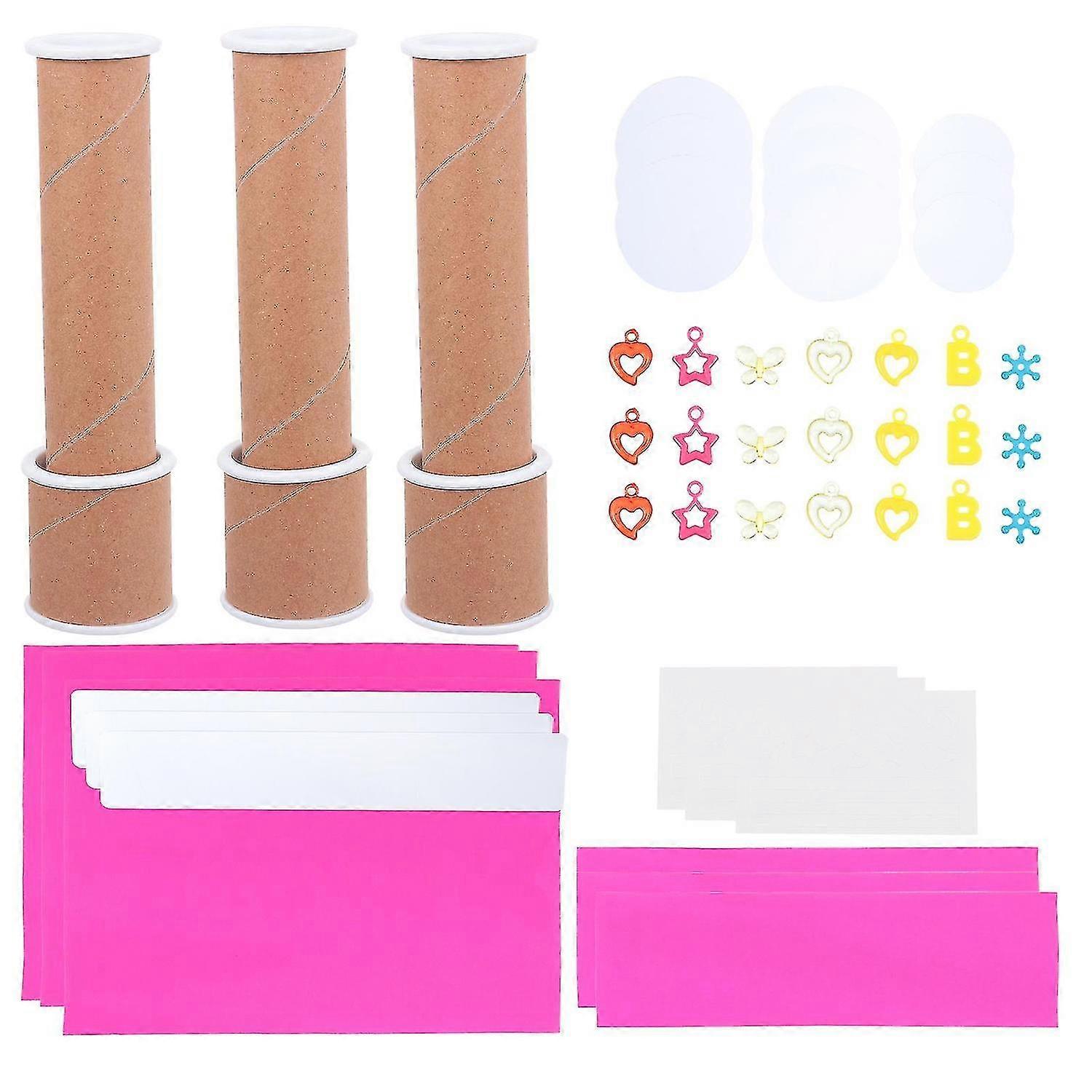 3 Sets Diy Kaleidoscope Making Kit Educational Science Developmental Toy