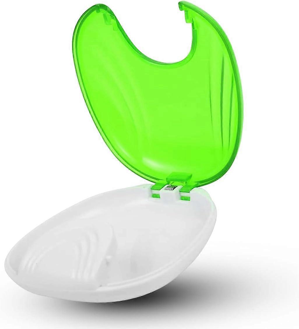 1pcs Denture Container Denture Box, Push Open Retainer Box Holder Portable Denture Box Teeth Fixation Box