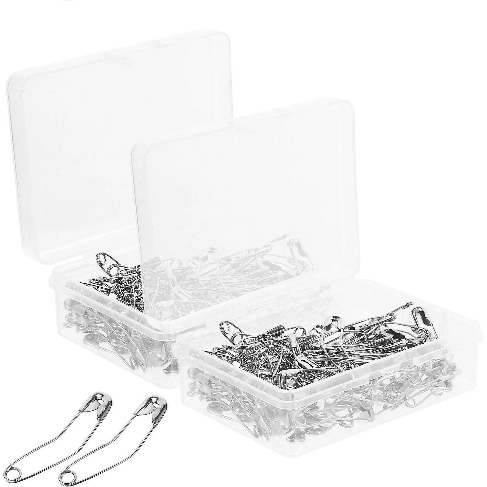 200pcs Safety Pins Stainless Steel Curved Pins Durable Curved Safety Pin for Quilting