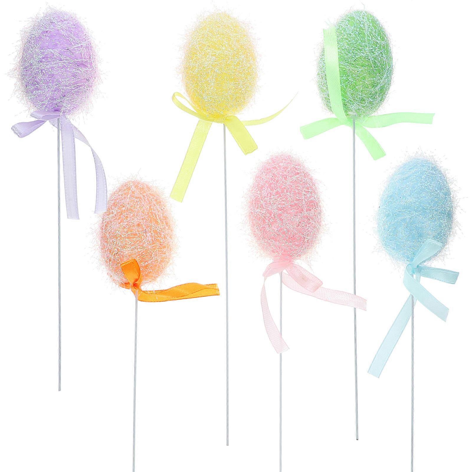 6pcs Easter Egg Twig Branches Easter Vase Arrangement Artificial Egg Branches