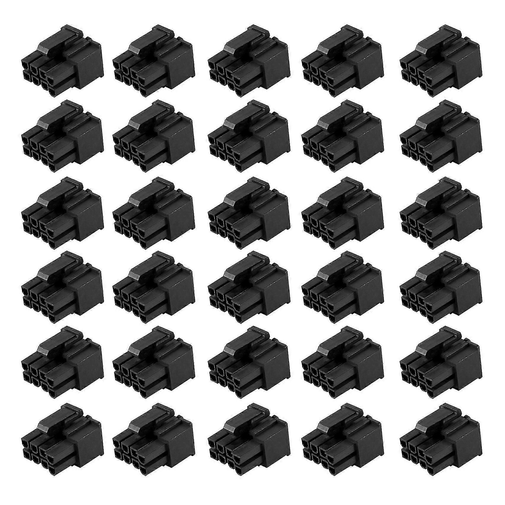 30pcs 4.2mm 6+2 Pin 8p 8pin Male Power Connector Plastic Shell For Pc Computer Atx Graphics Card Gp