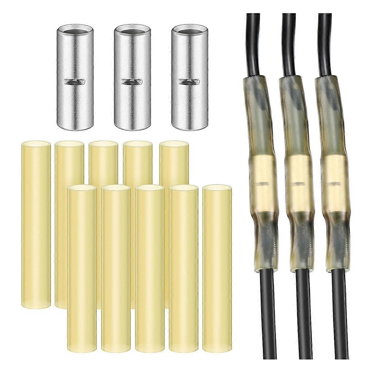 3pcs Underground Splice Kit 3 A3C Submersible Pump Line Splice Kit for 10 12 14AWG with 10 Clear Double Wall Heat Shrink
