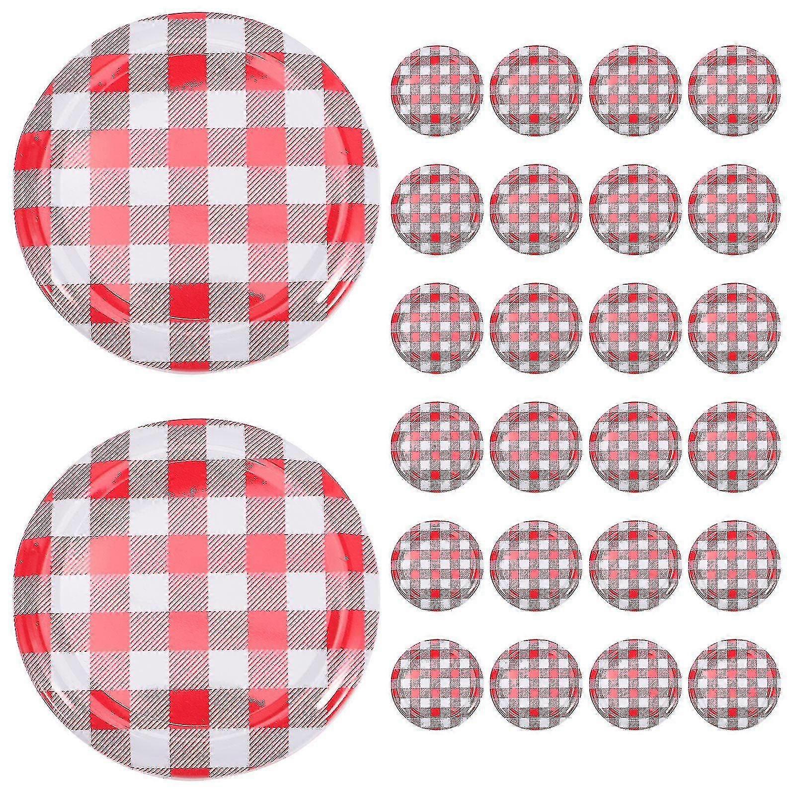 40pcs Jam Jars Lids Wide Mouth Screw Lids Twist Off Lids Storage Caps For Canning Jars