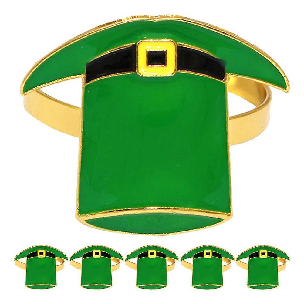 6pcs St Patrick's Day Rond De Serviette En Métal Rond Rond De Serviette De Serviette De Serviette De Serviette De Serviette De Serviette De Serviette De T