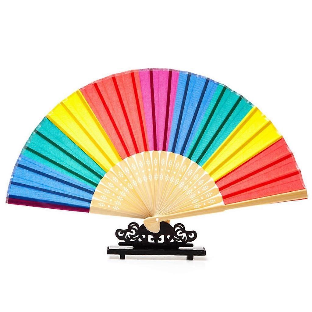 2 Faltbare Bambus-Fächer Mit Quaste - Handfächer Für Damen, Deko & Geschenk