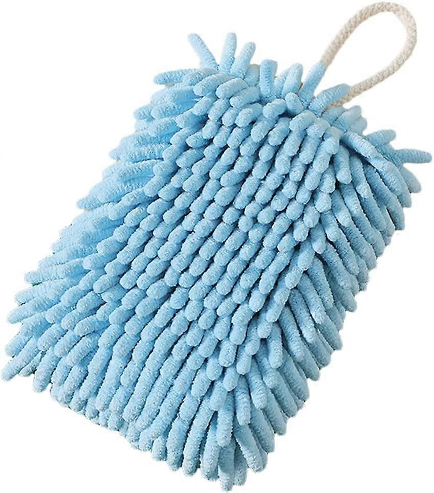 2 PCS Hand Towels for Kitchen with Hanging Loop (Blue,7.5X5in)