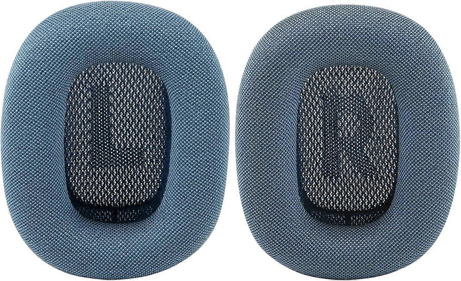 Coussinets d’oreille de remplacement pour les écouteurs supra-auriculaires Airpods Max, coussinets d’oreille avec tissu en maille durable, mousse plus douce - Bleu ciel