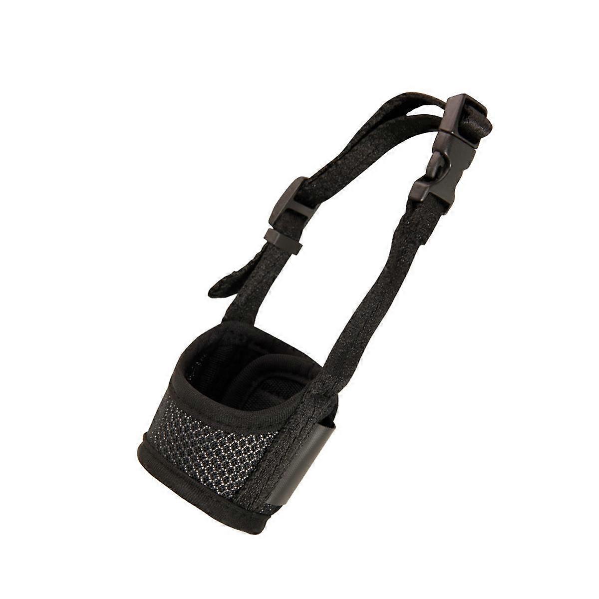 Dog Muzzle, Prevent Biting, Barking and Chewing Adjustable Breathable Mesh Soft Fabric Dog Muzzle Allows Panting 18-24cm