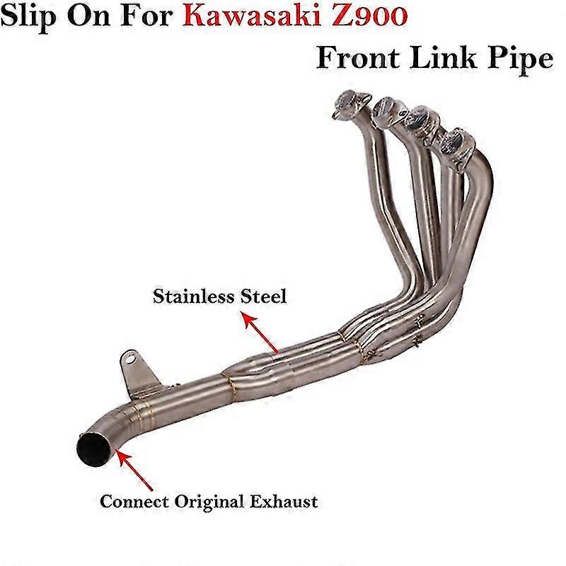 Exquisite exhaust pipeFull System Motorcycle Exhaust Escape For Kawasaki Z900 2017 - 2020 Ninja 900 Modify Connect Front Mid Link Pipe Without Muffler