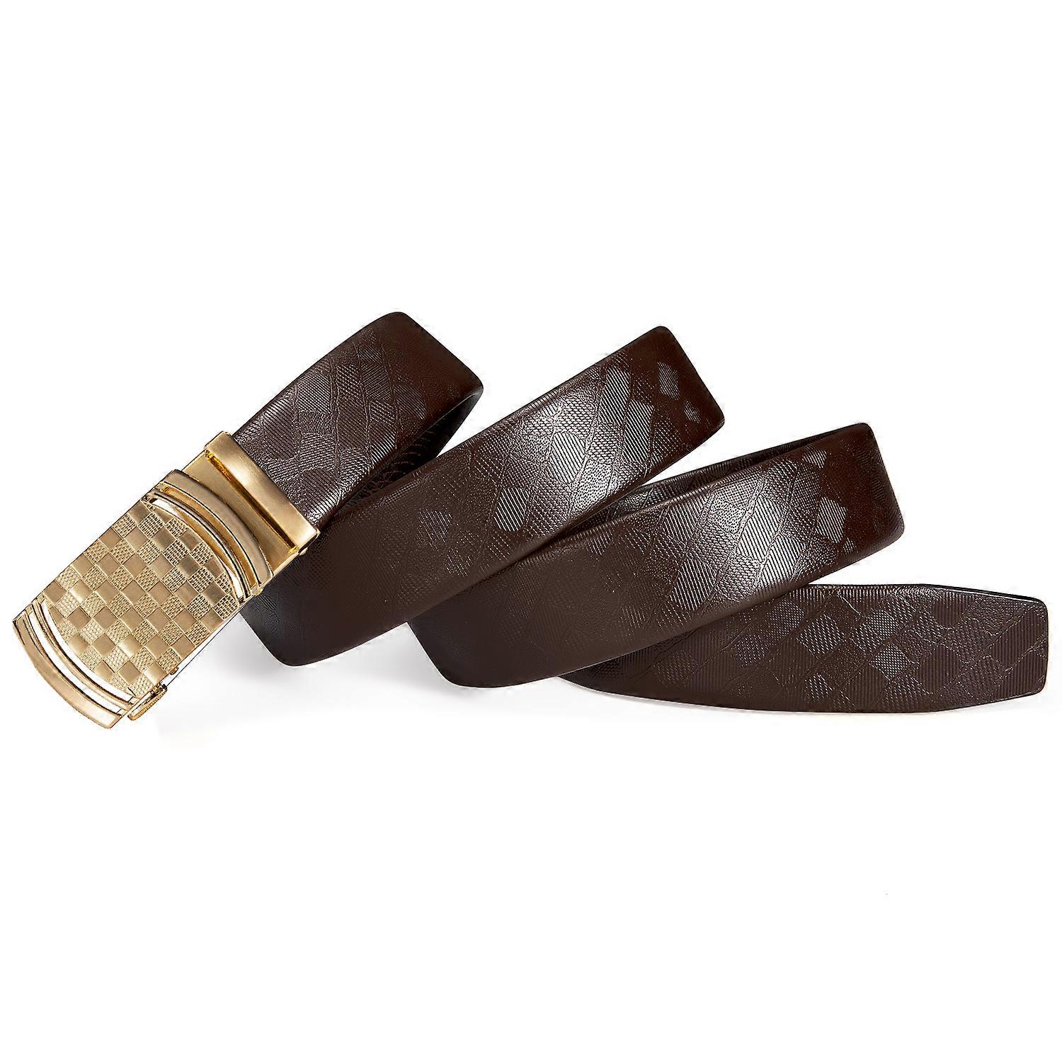 Buckley Belt Cintura Uomo Automatica In Pelle Marrone Con Fibbia A Cricchetto - Lusso Jeans Abito Cintura Elegante Uomo Buckley Belt Cintura Uomo Automatica In Pelle Marrone Con Fibbia A Cricchetto - Lusso Jeans Abito Cintura Elegante Uomo