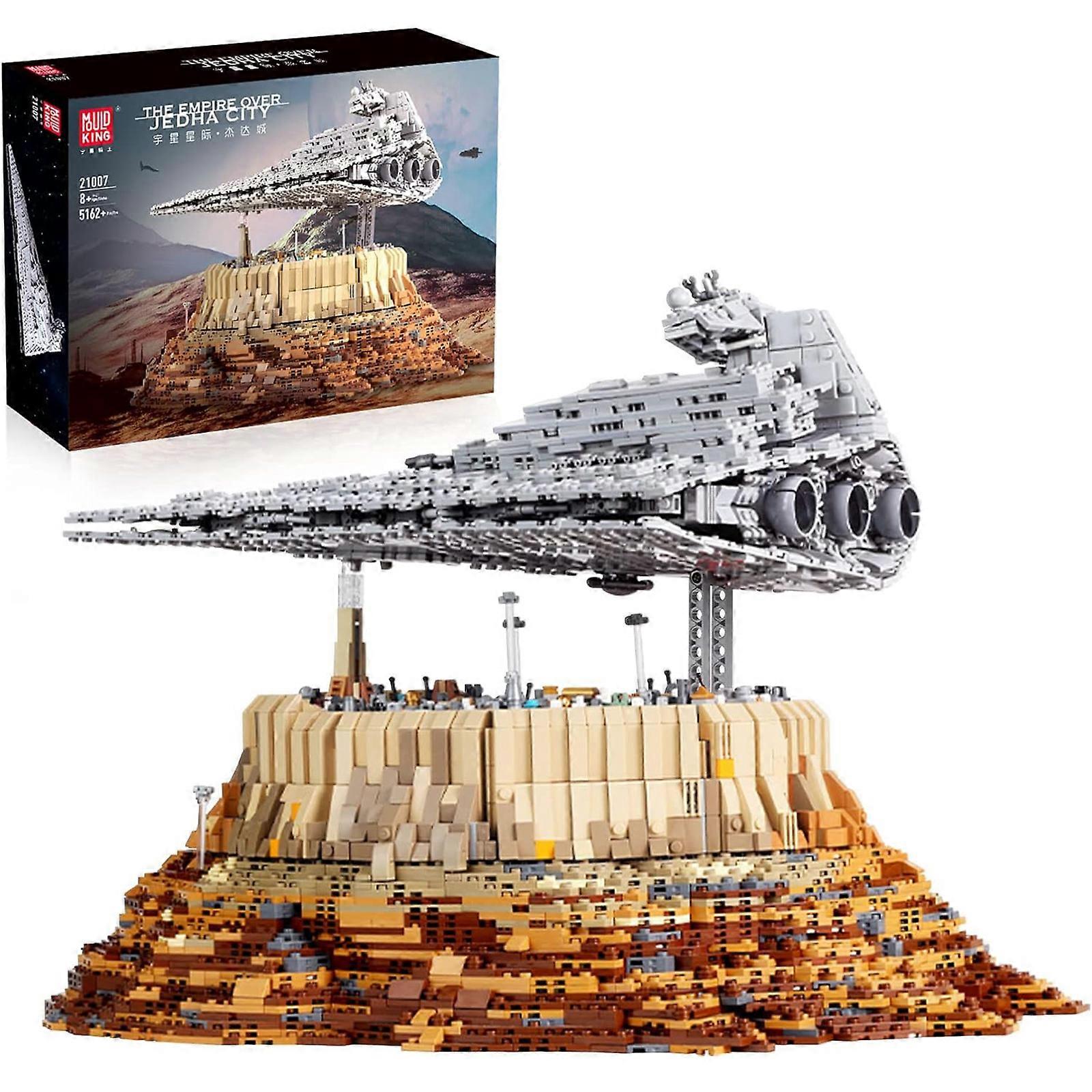 Super Star Destroyer Model Kit, 5162+Pcs Spaceship UCS Imperial Building Sets, Awesome Building Toy Gift Ideas for Kids, The Empire Over Jedha City