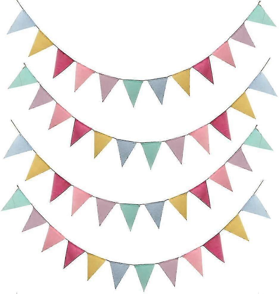 Pennant Chain 4 Pcs Of Pennant Garland 48 Pieces Of Pennant